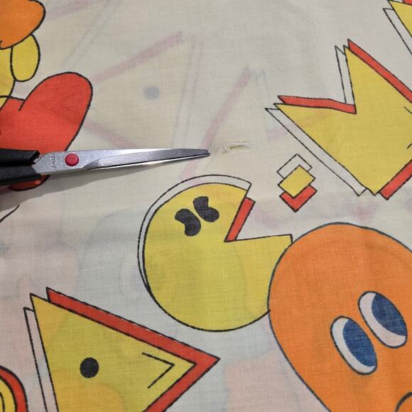 Vintage Pac-Man Single Standard Pillowcase Bally Midway Dan River Made in USA - Picture 5 of 12